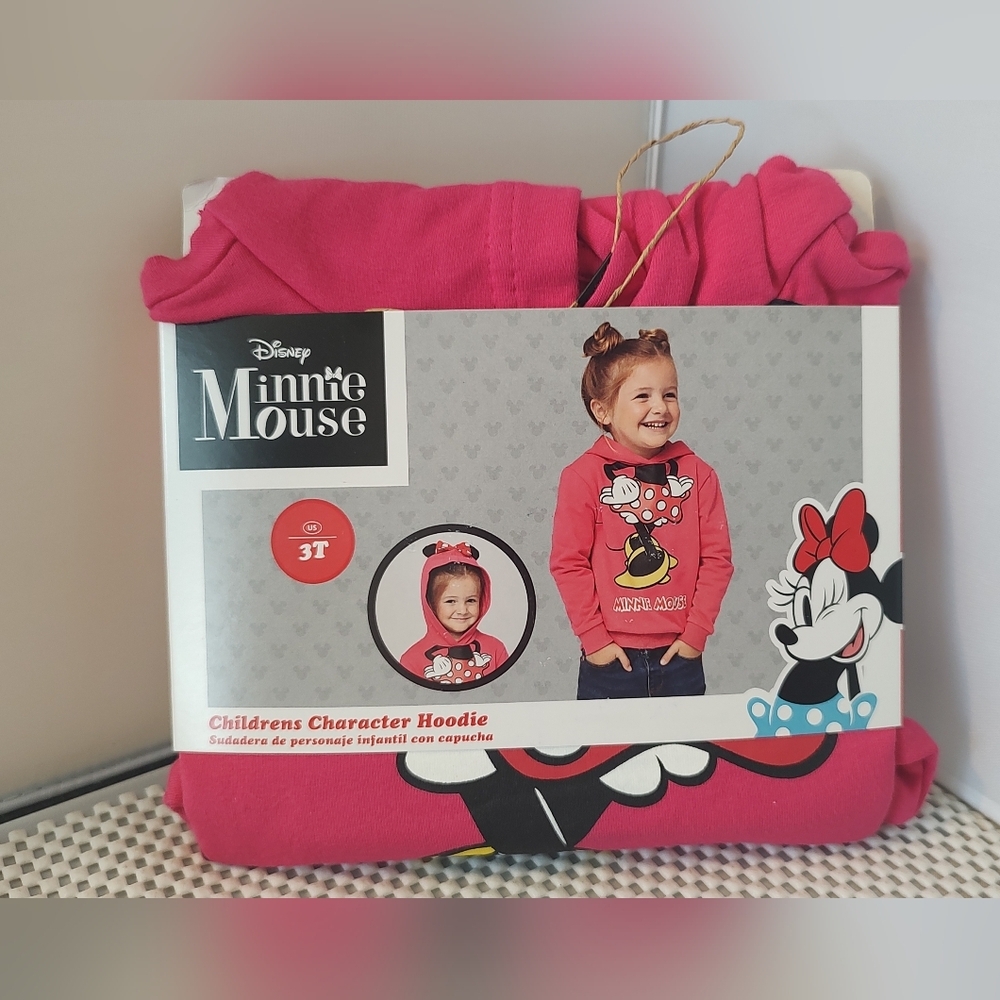 Disney Minnie Mouse Hoodie Girls Size 3T NWT